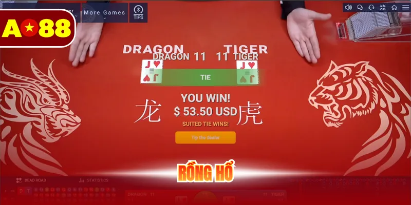 Rồng Hổ AO88 - Siêu Phẩm Game Đình Đám, Thưởng Lớn 1 Rồng hổ