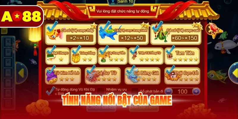 Bắn Cá Tam Tiên AO88 - Game Hấp Dẫn Gây Sốt Thị Trường 3 Tính năng nổi bật của game